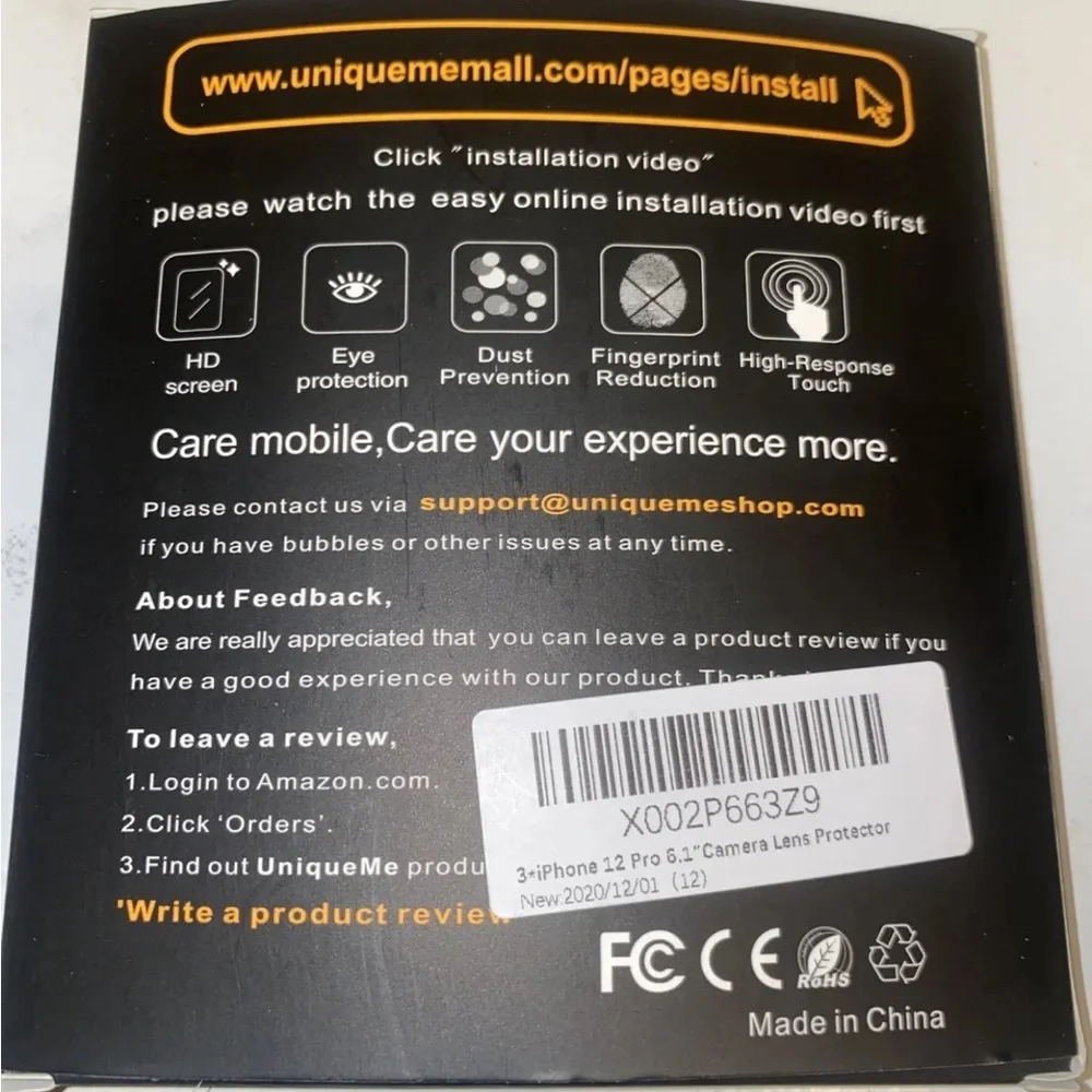 3+ Iphone 12 Pro 6.1 Camera Lens Protecton